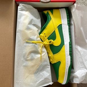 Nike Dunk Low Reverse Brazilian Apple Green / Yellow Size 13 New!